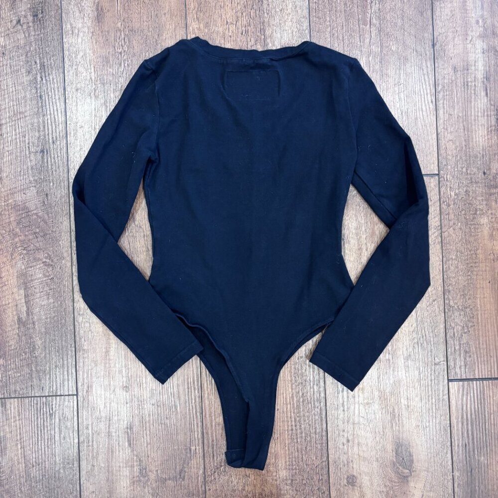 Studio by Brandon Blackwood Women Logo Bodysuit Black Size Small Thong Long - Picture 6 of 8